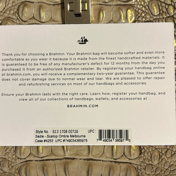 BRAHMIN Sadie Scallop Ombre Backpack - Picture 6 of 7